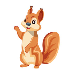 A flat icon of cute rodent  

