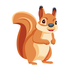 A flat style squirrel mascot with cute expressions 

