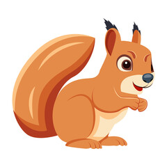 A flat style icon showing cute chipmunk 

