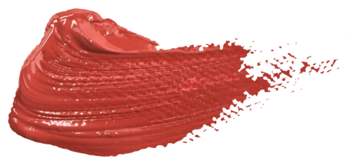 Red paint smear textured png brush stroke creative art graphic
