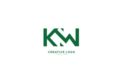 KW Abstract initial monogram letter alphabet logo design