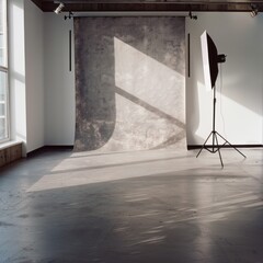 Empty Room With Camera and Tripod