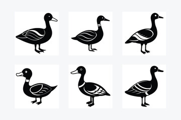 Duck icon vector art illustration on white background