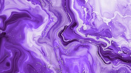 Obraz premium Purple and white marble texture. Abstract fluid art painting background.