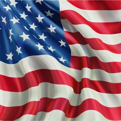 Obraz premium American Flag Waving in Wind