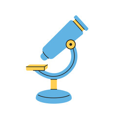 Microscope. Science, laboratory research, medical, education, school studying. Vector illustration in flat style