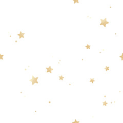 Seamless gold star pattern design element