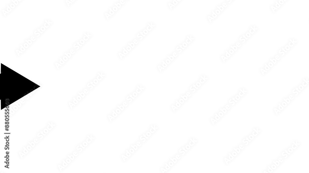 Poster arrow pointing left to right direction on white background loop animation. abstract directional arro