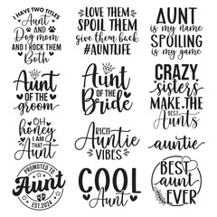 12 Aunt SVG Design Bundle