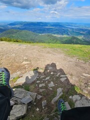 Piękne widoki gór, tatry o zachodzie słońca 