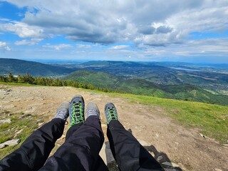 Piękne widoki gór, tatry o zachodzie słońca 