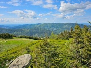Piękne widoki gór, tatry o zachodzie słońca 