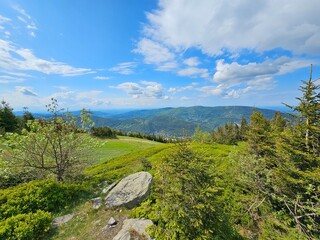 Piękne widoki gór, tatry o zachodzie słońca 