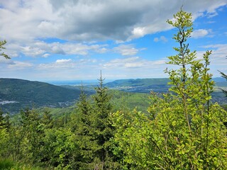 Piękne widoki gór, tatry o zachodzie słońca 