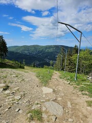 Piękne widoki gór, tatry o zachodzie słońca 