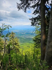 Piękne widoki gór, tatry o zachodzie słońca 