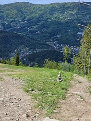 Piękne widoki gór, tatry o zachodzie słońca 