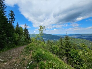 Piękne widoki gór, tatry o zachodzie słońca 