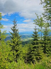 Piękne widoki gór, tatry o zachodzie słońca 