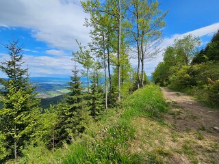 Piękne widoki gór, tatry o zachodzie słońca 