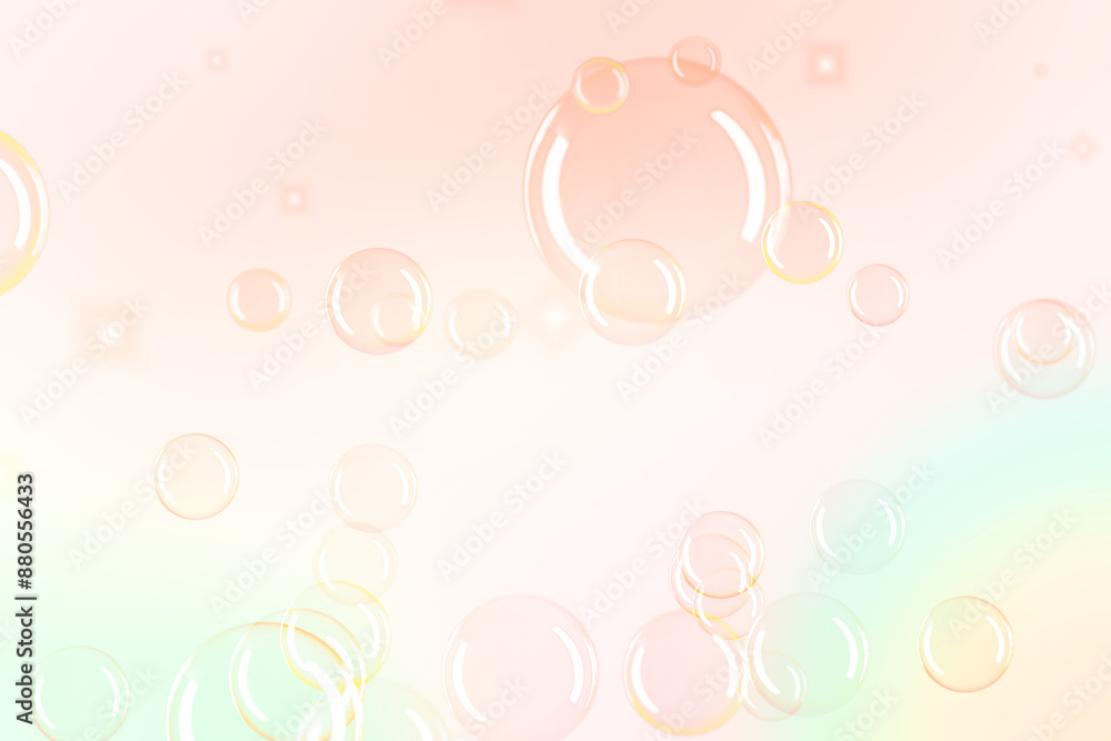 Poster gradient background png soap bubbles floating
