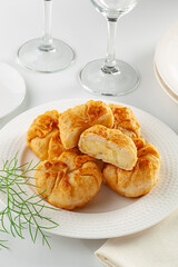 Pancakes made from mashed potatoes, typical Romanian food...