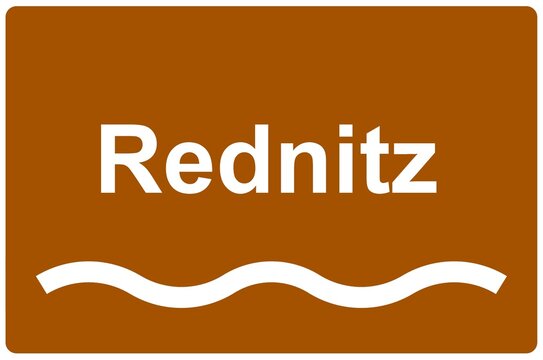 Illustration eines Namensschildes f&uuml;r den Fluss ""	