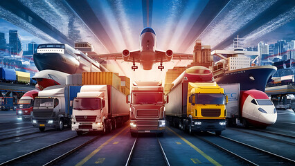 Efficient transportation and logistics for global trade. Generative Ai