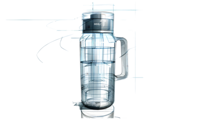 Bottle of water isolated on a transparent background, PNG 