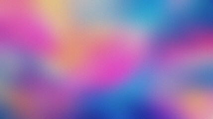 Grainy gradients texture as background in pink, yellow, purple and blue, abstract shapes, modern art wallpaper