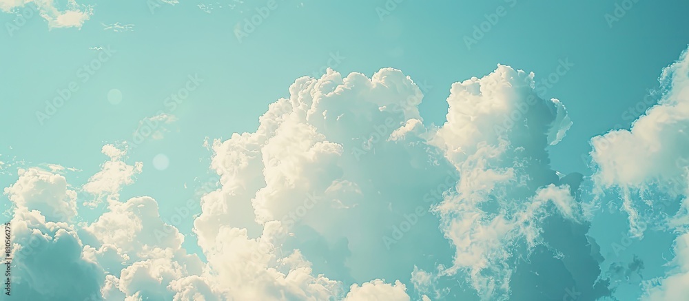 Aufkleber clouds fill the sky in the copy space image
