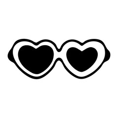 Black heart-shaped sunglasses