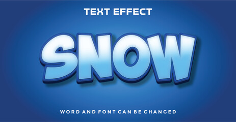 Snow editable text effect