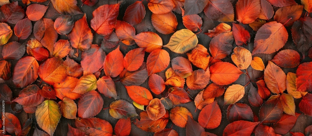 Poster fall foliage which can serve as a backdrop an element for websites or in design with available copy 