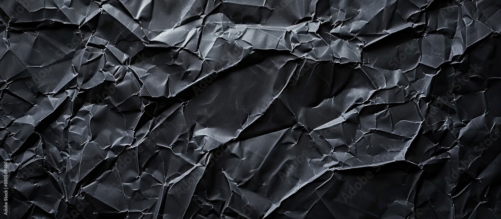 Aufkleber Background with a grungy texture created by crumpled black paper ideal for adding text or images featuring ample copy space image
