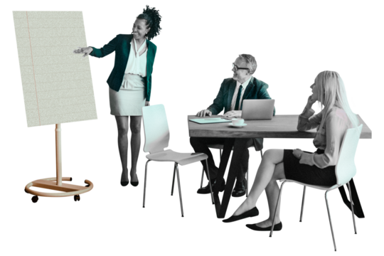 Marketing presentation png business sticker, transparent background