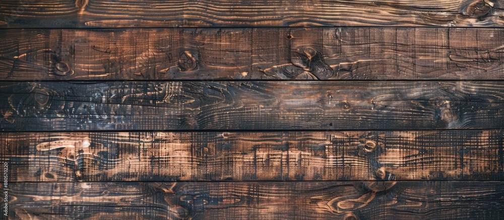 Poster Top view of a wooden background or texture with empty space for adding images or text. copy space available