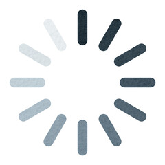 Blue loading icon png sticker, transparent background