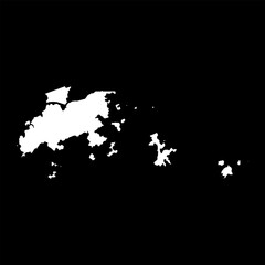 Islands district map, administrative division of Hong Kong. Vector illustration.