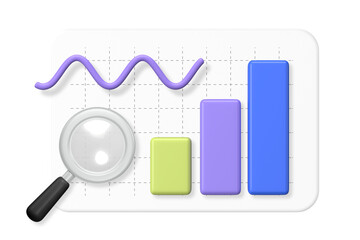 Market share projection png sticker, 3D graphic, transparent background