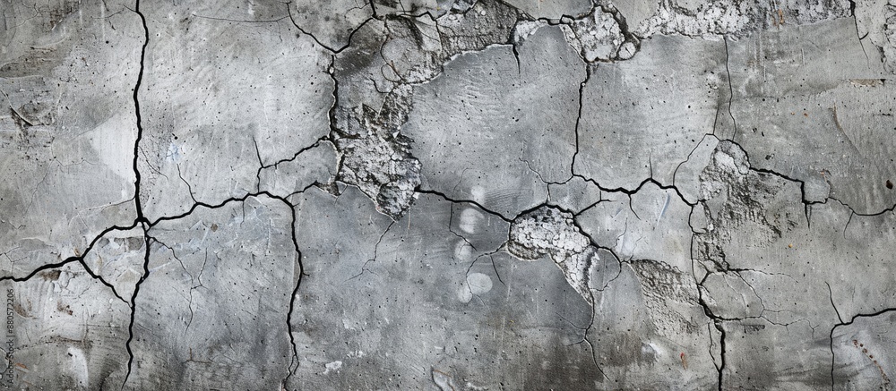 Fototapete cracked concrete surfaces creating a textured background with copy space image