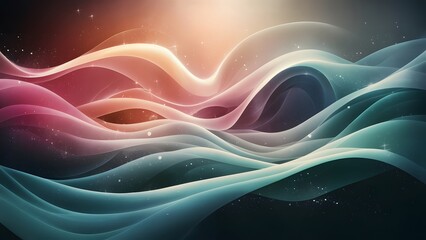 Dreamy wallpaper with flowing colorful gradients sparkling points and misty textures representing a magical friendship backdrop