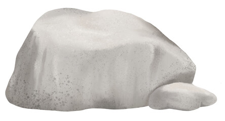 Gray rock png sticker, nature illustration, transparent background