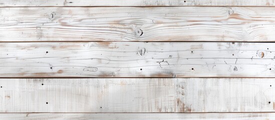 Obraz premium Horizontal white wood plank texture providing a background with copy space image