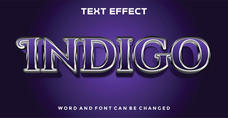 Indigo editable text effect