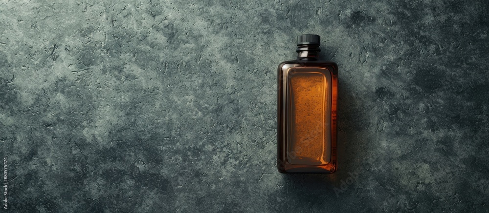 Poster An aerial view of a bottle with copy space image