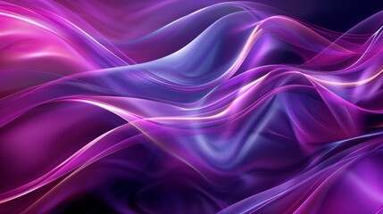Captivating purple background with swirling light waves, perfect for modern designs, illustrations, and branding