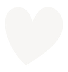 PNG heart icon in white, transparent background