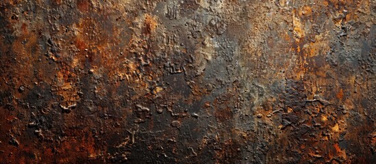 Background of aged metal with rusty texture ideal for copy space image
