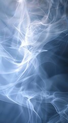 Blue smoke is swirling creating an abstract background with a wavy pattern. The image is suitable for backgrounds and textures